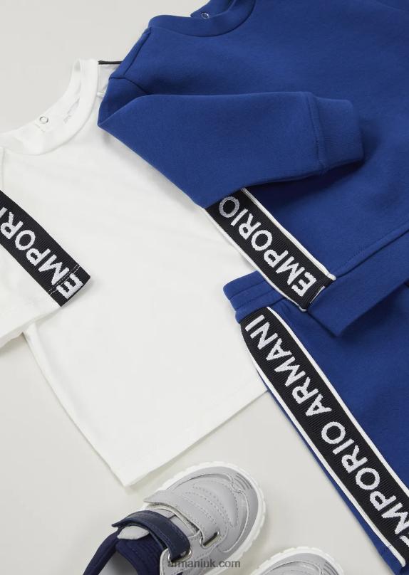 Pima-Jersey T-Shirt With Logo Tape Boy VP6Z82714 Armani White