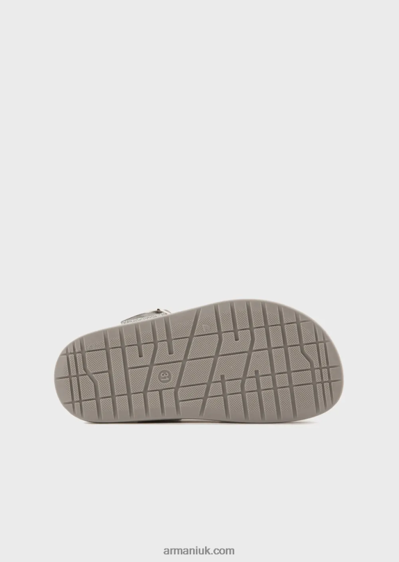 Glitter Sandals With Buckle Girl VP6Z82582 Armani Silver