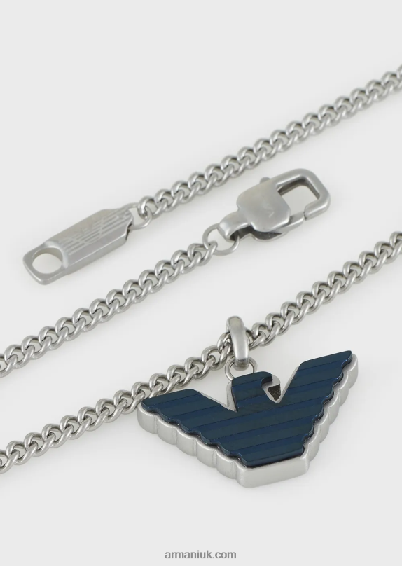 Stainless Steel Pendant Necklace Men VP6Z82108 Armani Silver