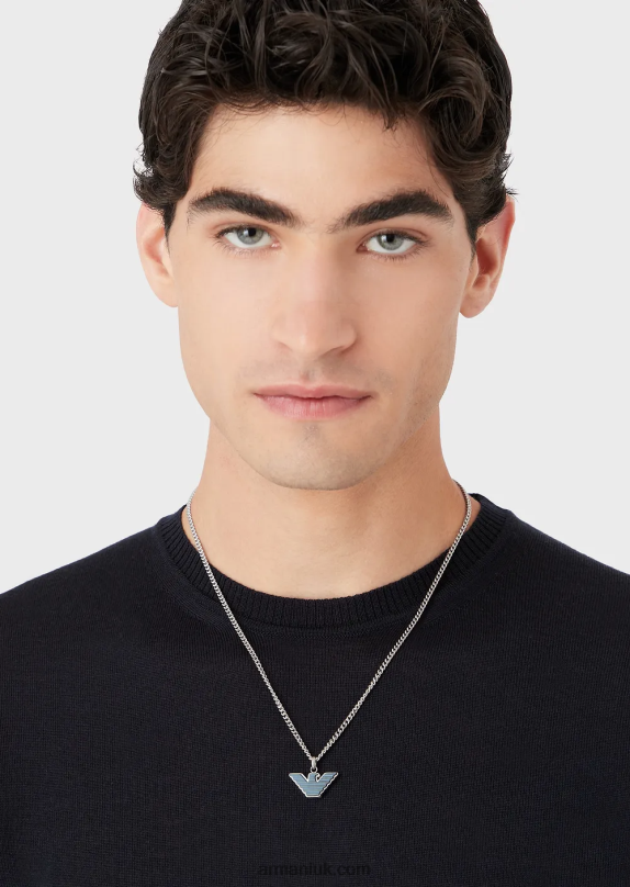 Stainless Steel Pendant Necklace Men VP6Z82108 Armani Silver