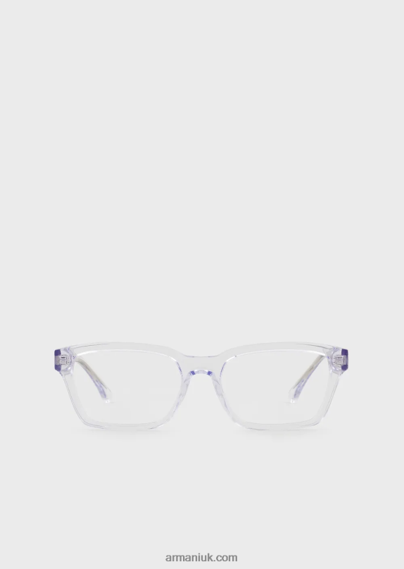 Rectangular Glasses Men VP6Z82224 Armani Transparent