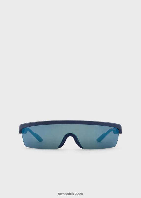 Rectangular Sunglasses With Interchangeable Lenses Men VP6Z82349 Armani Blue