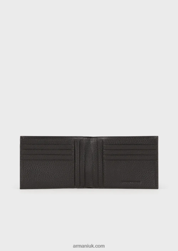 Gift Box With Wallet And Keyring In Tumbled Leather Men VP6Z82189 Armani Black 2