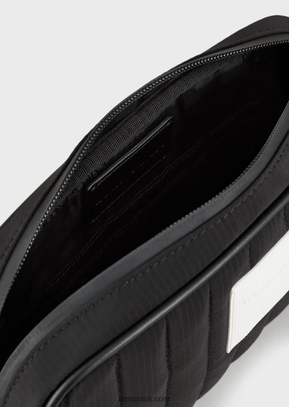 Recycled, Quilted Ripstop Nylon Washbag Men VP6Z82173 Armani Black
