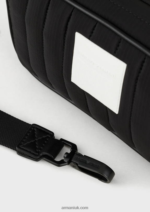 Recycled, Quilted Ripstop Nylon Washbag Men VP6Z82173 Armani Black