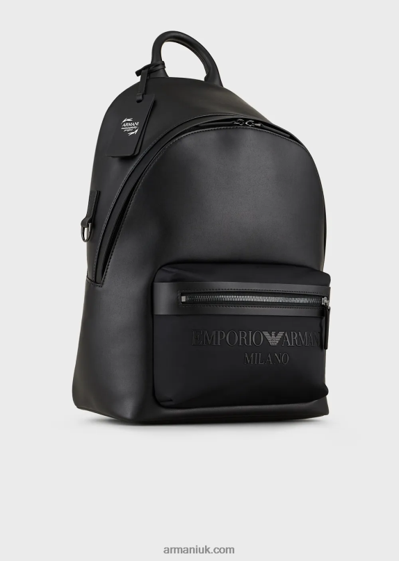 Nylon And Regenerated-Leather Backpack Men VP6Z81963 Armani