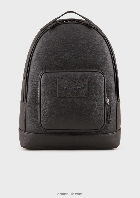 Tumbled Leather Backpack Men VP6Z81948 Armani