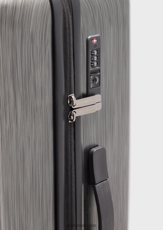 Abs Large Trolley Bag With Oversized, Embossed Eagle Men VP6Z81995 Armani Gray