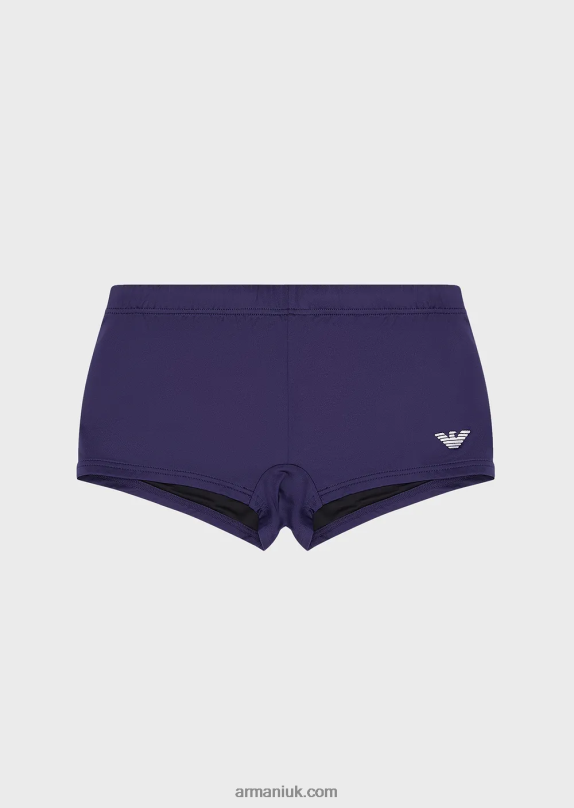 Recycled Microfibre Square Leg Swimsuit With Embroidered Eagle Men VP6Z81002 Armani Avio