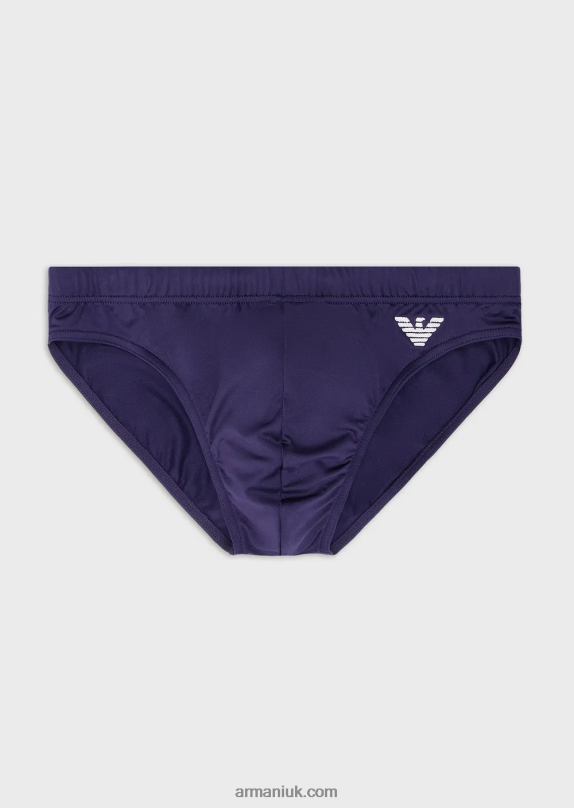 Recycled Microfibre Swim Briefs With Embroidered Eagle Men VP6Z81004 Armani Avio