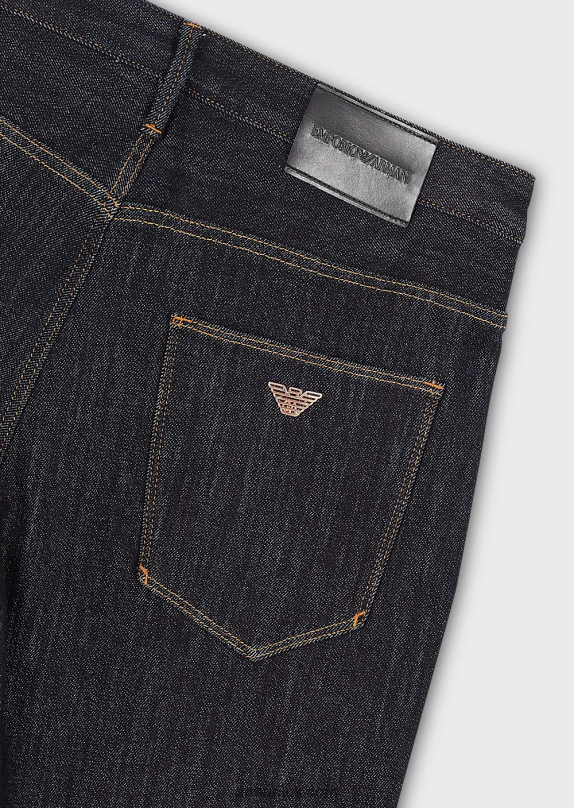 J06 Slim-Fit Fake-Knit Denim Jeans Men VP6Z81161 Armani Dark Blue