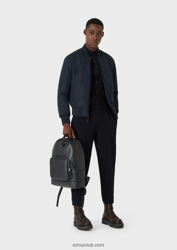 Tencel-Blend Jersey Shirt Men VP6Z81108 Armani Navy Blue