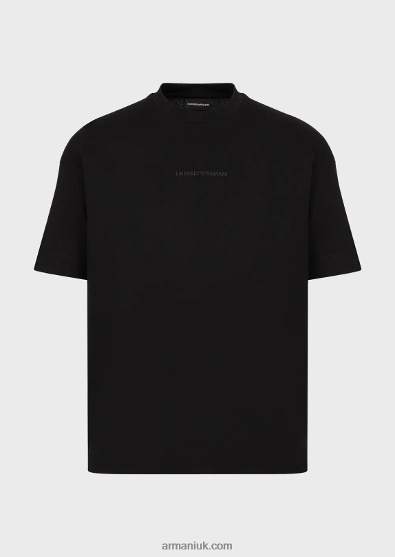 Heavy-Jersey T-Shirt With Bold Rubberised Logo Men VP6Z81631 Armani Black