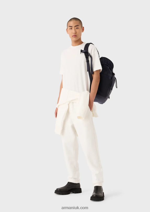 Heavy-Jersey T-Shirt With Bold Rubberised Logo Men VP6Z81632 Armani White