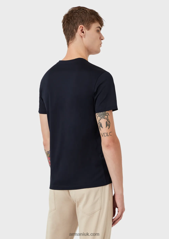 Mercerised-Jersey T-Shirt Men VP6Z81743 Armani