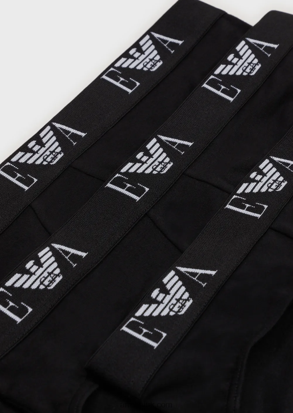 Three-Pack Of Briefs With Essential Monogram Logo Men VP6Z81798 Armani Black