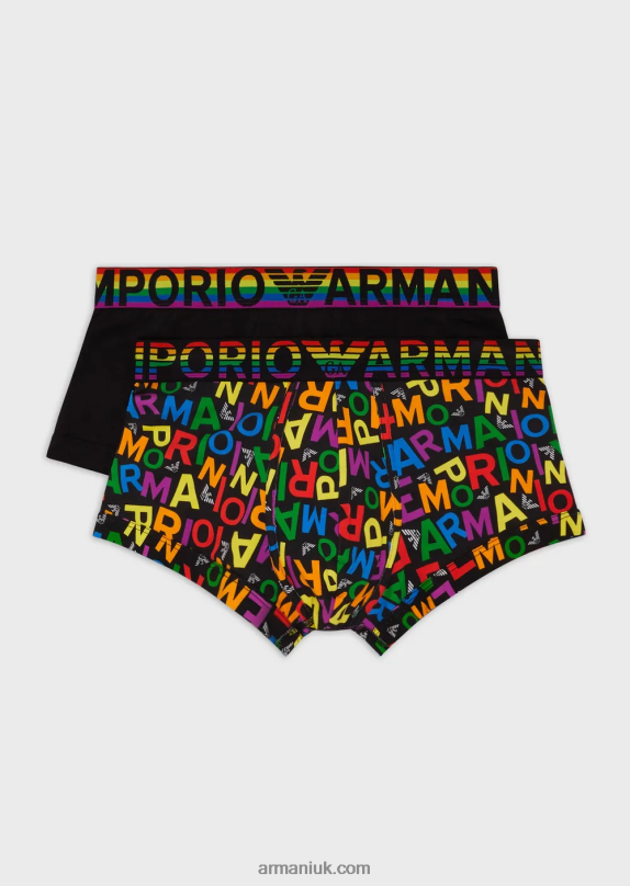 Two-Pack Of Boxer Briefs With Rainbow Logo Men VP6Z81765 Armani Pattern