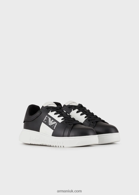 Leather Sneakers With Side Logo Men VP6Z81869 Armani