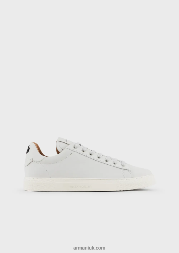 Nubuck Sneakers With Back Logo Men VP6Z81930 Armani White