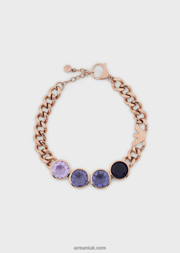 Rose Gold-Tone Stainless Steel Components Bracelet Women VP6Z8831 Armani Rose Gold