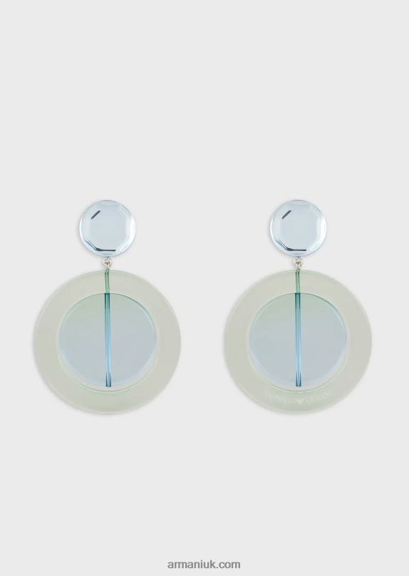 Round Pendant Earrings Women VP6Z8854 Armani Azure