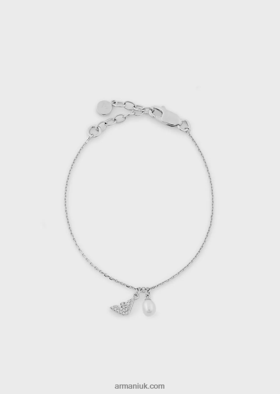 Sterling Silver Chain Bracelet Women VP6Z8820 Armani Silver