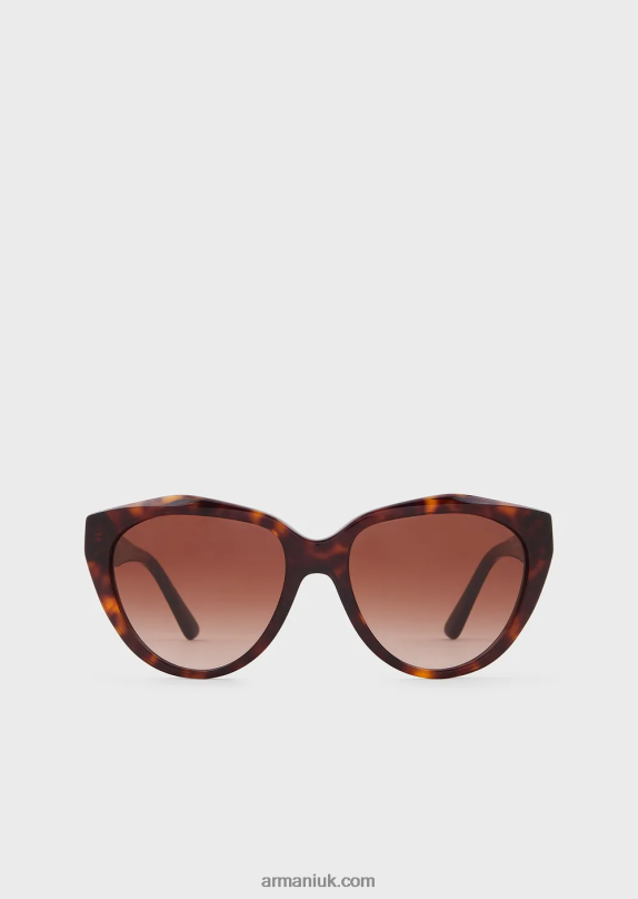 Butterfly-Shaped Sunglasses Women VP6Z8940 Armani Dark Brown