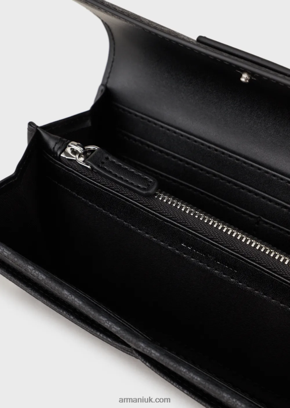 All-Over Eagle Wallet With Flap Women VP6Z8909 Armani Pattern