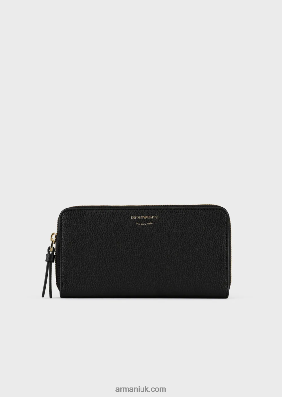 Deer-Print Myea Wallet With Wraparound Zip Women VP6Z8900 Armani Black