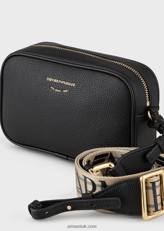 Deer-Print Camera Case With Shoulder Strap Women VP6Z8625 Armani Black