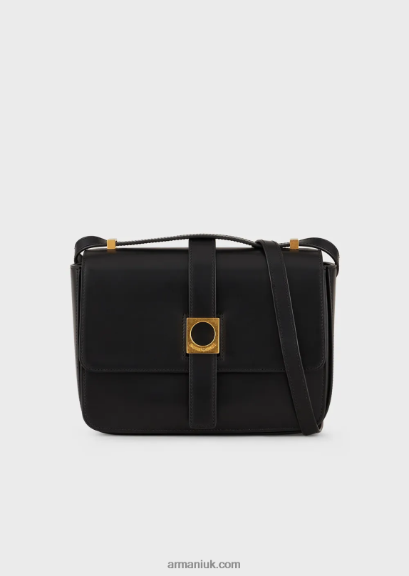 Leather Shoulder Bag Women VP6Z8630 Armani Black