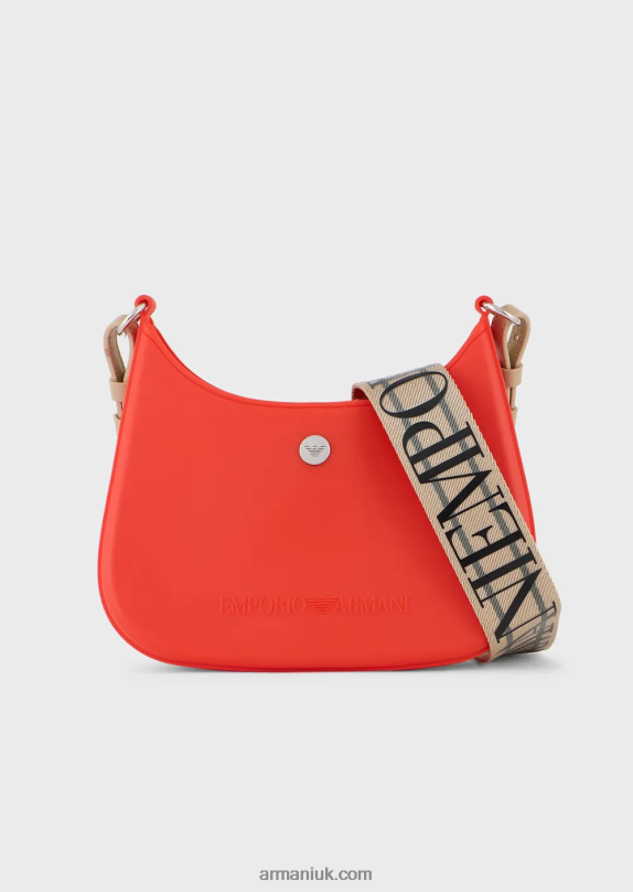 Recycled Pvc Gummy Bag Shoulder Bag Women VP6Z8643 Armani Red