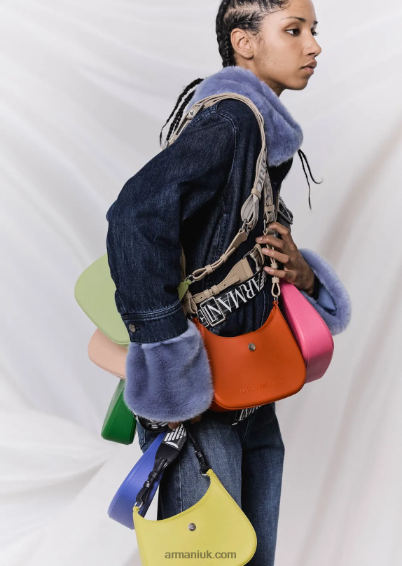 Recycled Pvc Gummy Bag Shoulder Bag Women VP6Z8650 Armani Black