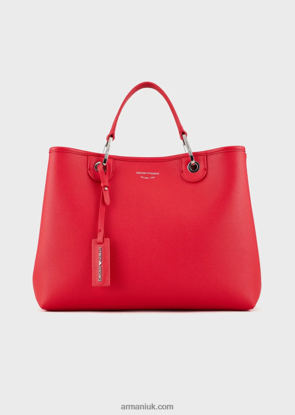 Medium Myea Shopper Bag With Deer Print Women VP6Z8687 Armani Coral