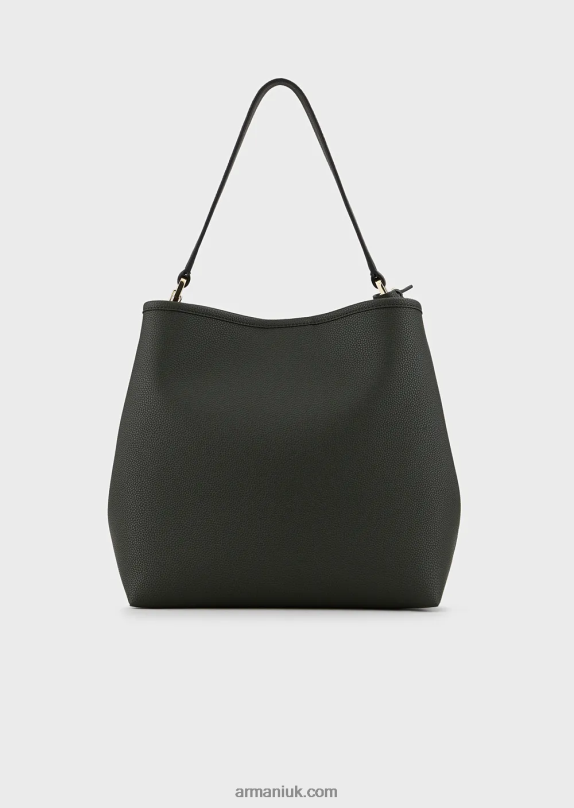 Myea Shoulder Bag With Deer Print Women VP6Z8697 Armani Forest Green