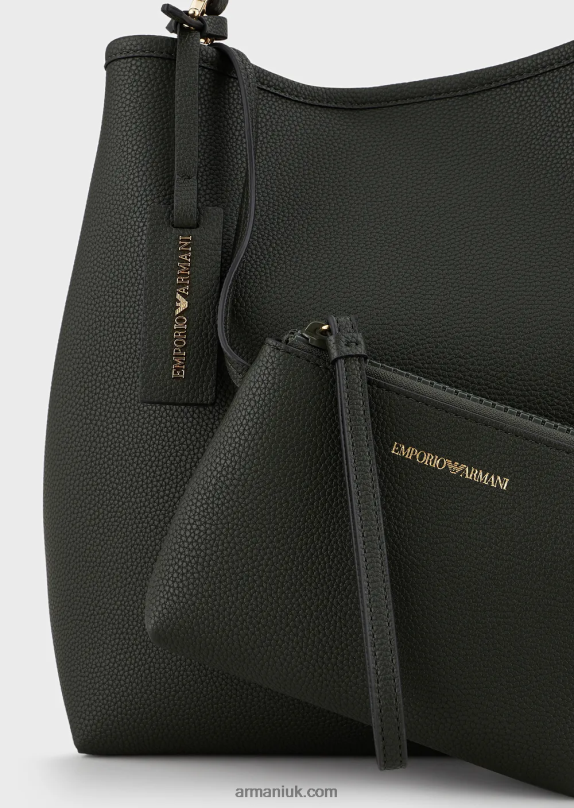 Myea Shoulder Bag With Deer Print Women VP6Z8697 Armani Forest Green