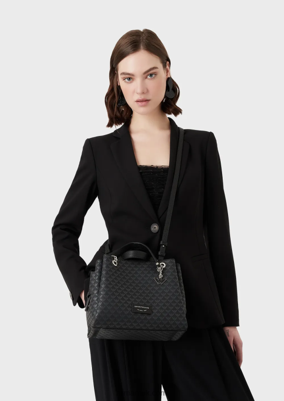 All-Over Eagle Handbag With Eagle Charm Women VP6Z8733 Armani Pattern