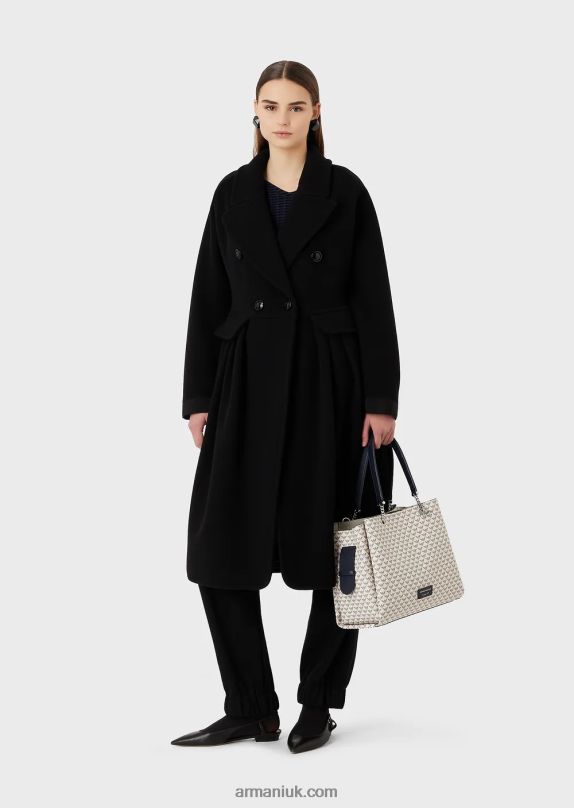 All-Over Eagle Shopper Bag With Eagle Charm Women VP6Z8723 Armani Blue Logo