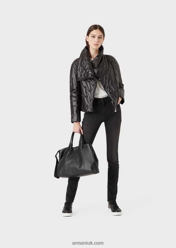 J18 High-Waisted Skinny-Fit Stonewashed Comfort-Denim Jeans Women VP6Z82772 Armani Black