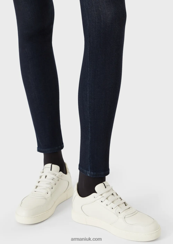 J28 Medium-Waisted, Super Skinny-Leg Jeans In Viscose-Blend Denim Women VP6Z82775 Armani Denim