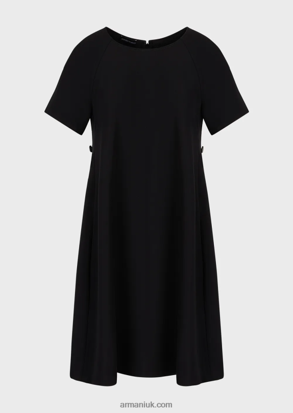 Flared Dress In Technical Cady With Buttons Women VP6Z882 Armani Black