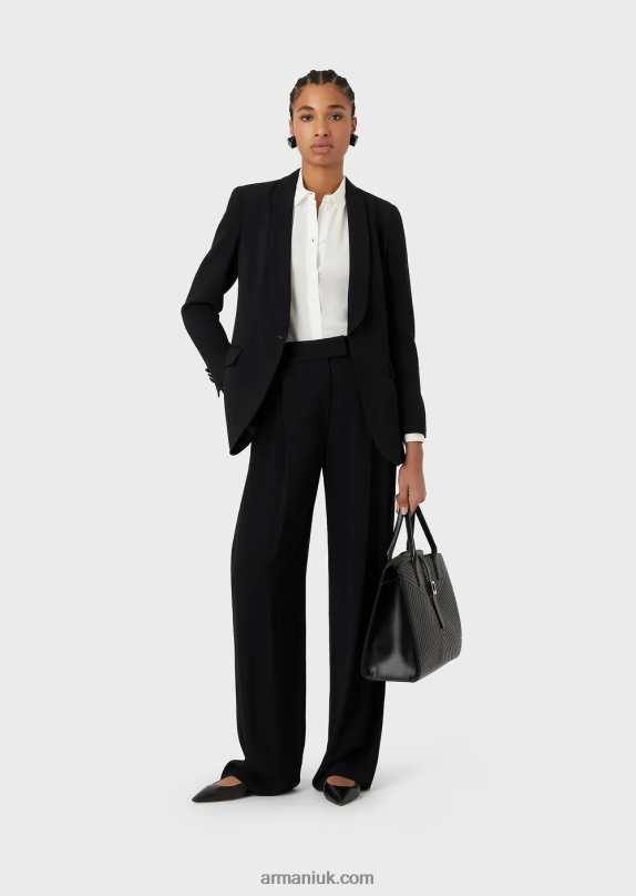 Envers-Satin, Shawl-Collar Jacket Women VP6Z8414 Armani Black