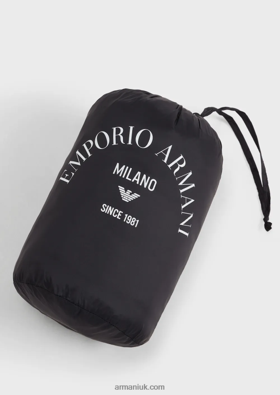 Nylon Reversible Guru-Collared Jacket Women VP6Z8247 Armani Black