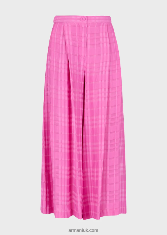 Check Viscose 7/8 Culottes Women VP6Z8286 Armani Fuchsia