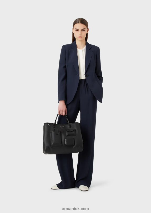 Froisse Viscose Trousers With Gathered Waist Women VP6Z8310 Armani