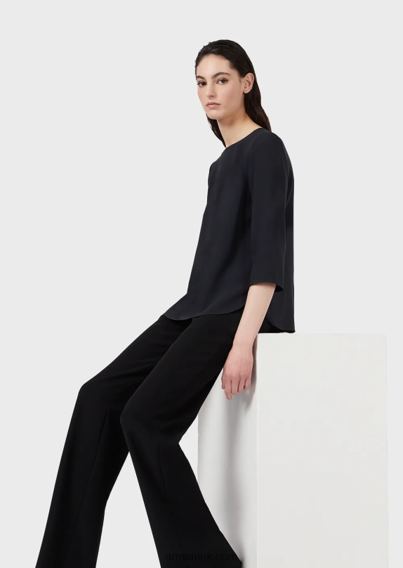 Techno Cady Palazzo Trousers Women VP6Z8305 Armani Black