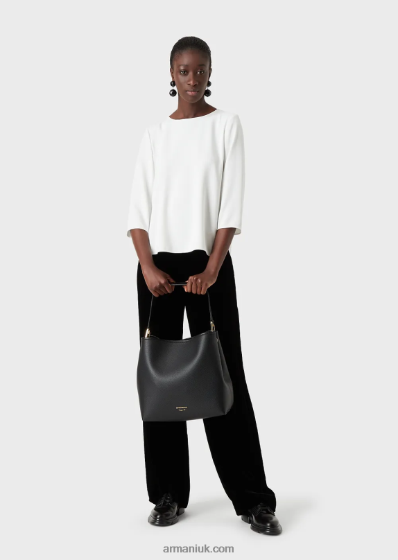 Envers-Satin Blouse With 3/4 Sleeves Women VP6Z8389 Armani White