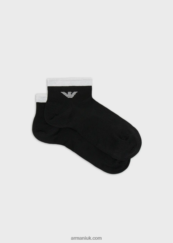 Gift Box Of Jacquard Logo Socks Women VP6Z8181 Armani Black