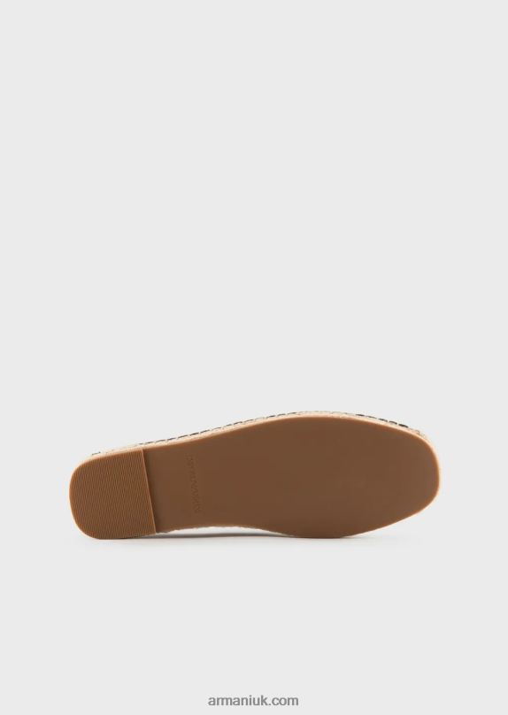 Fabric Espadrilles With All-Over Jacquard Eagle Men VP6Z81850 Armani Black