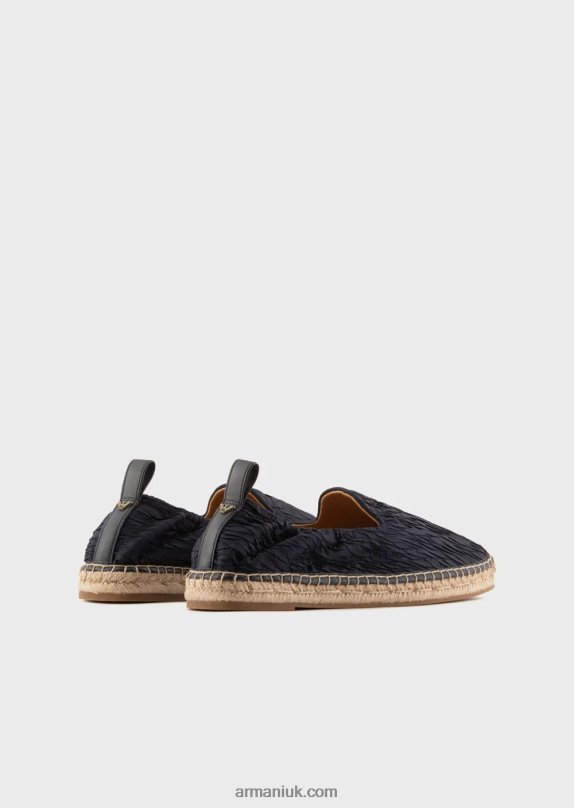 Pleated Nylon Espadrilles Men VP6Z81851 Armani Navy Blue
